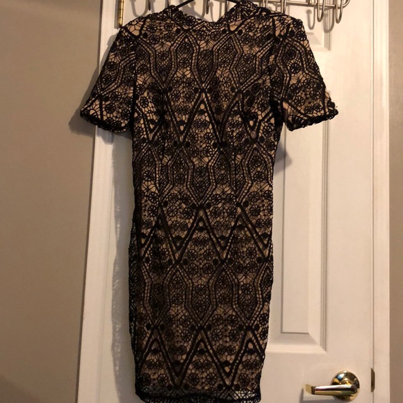 Forever 21 black backless crotchet nude underlined - Picture 2 of 4